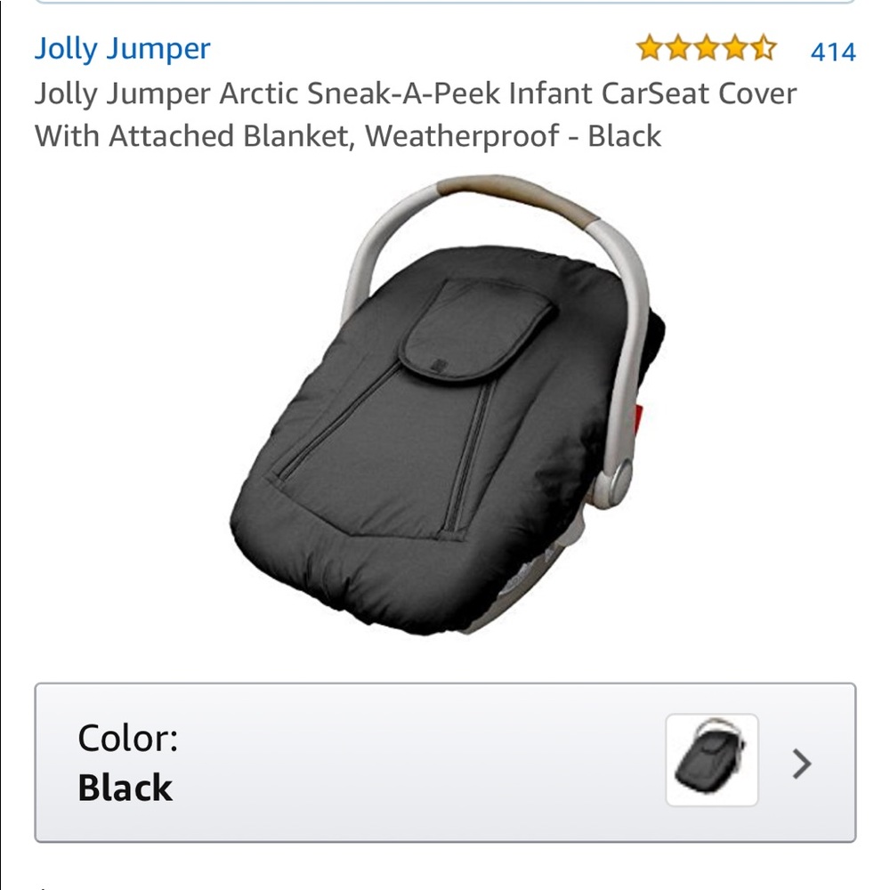 Infant car seat cover with attached blanket